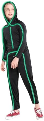 Light Up Child Stick Figure Costume, Led Halloween Cosplay Boys Girls