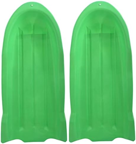 Superio Toboggan Snow Sled- 46” Plastic Slider for Kids and Adults- Heavy Duty Sled for 1 Rider with Pull Ropes for Downhill Sledding, Winter Outdoor Sports
