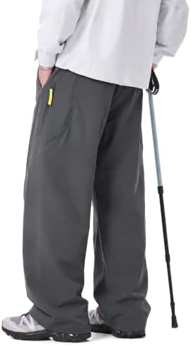 Men's Water-Repellent Ski Snow Hiking Pants Baggy Straight Leg
