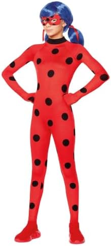 Spirit Halloween Miraculous Lady Bug Kids Jumpsuit Costume | Officially Licensed | Couple Costume | TV and Movie Costume