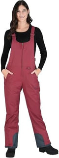 Arctix Women's Essential Insulated Ski Bibs, Water Resistant Snow Pants for Skiing & Snowboarding