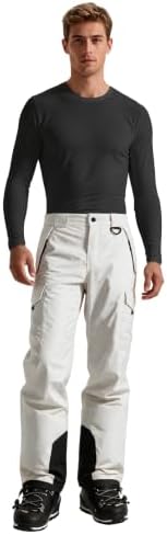wantdo Men's Snow Pants Warm Winter Ski Bibs Outdoor Snowboard Overalls