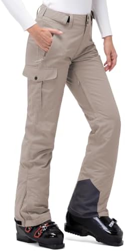 33,000ft Women's Insulated Snow Pants Waterproof Ski with Boot Gaiters
