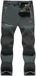 MAGCOMSEN Men's Snow Ski Winter Pants Waterproof Hiking Fleece Lined Pants