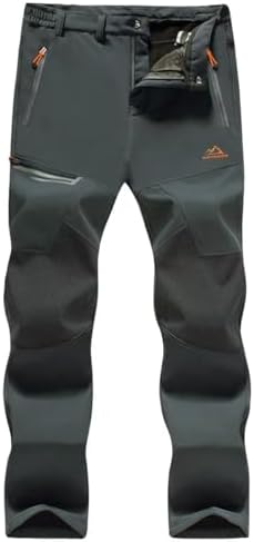 MAGCOMSEN Men's Snow Ski Winter Pants Waterproof Hiking Fleece Lined Pants