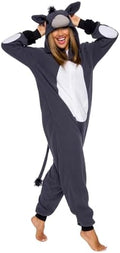 Funziez! Slim Fit Adult Onesie - Animal Costume - Plush Unisex Halloween One Piece Cosplay Suit for Women and Men