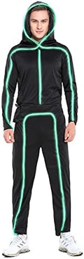 HSCTEK Light Up Adult Stick Figure Costume, Led Halloween Cosplay Men Women