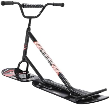 Dual Ski Snow Scooter Black for Adults