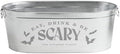 Let's Make Memories Personalized Beverage Tub - Halloween Party - Halloween Decorations - Galvanized Metal Drink Tub - Trick or Treat Candy Bowl - 5.5 Gallons - Eat, Drink and Be Scary