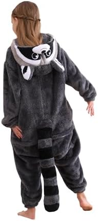 One Piece Pajamas Animal Kids Onesie, Animal Pajamas Halloween Cosplay Costume for Girls Boys