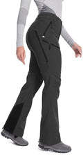 Moosehill Women's Snow Pants Flared: Zipper Mesh Vents Water Resistant