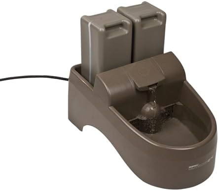 PetSafe Drinkwell Outdoor Dog Water Fountain, 2 Reservoirs, 450 oz, Taupe