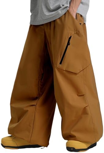GSOU SNOW Womens Mens Snowboard Pants Baggy Snow Ski Pants for Snowsports