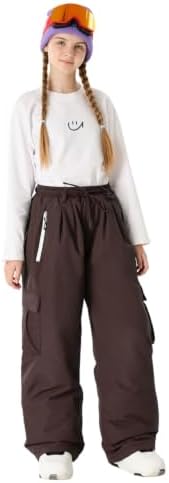 GSOU SNOW Kids Snow Pants Girls Boys Baggy Snowboard Pants Insulated