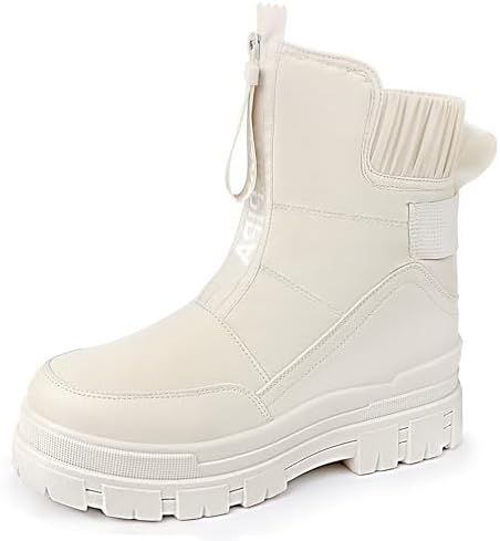 Women's Warm Insulated Fashion Winter Boots, Mid-Calf Waterproof Snow Boots