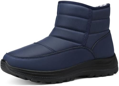SHIBEVER Women Winter Snow Boots: Waterproof Slip on Fur Warm Ankle Boot