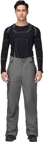 Men's Ski Snow Pants Insulated Waterproof Snowboard Cargo Pants Bibs Regular Fit