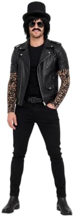 4 Person Rocker Costume Kit for Adults, 80s Rockstar Outfit