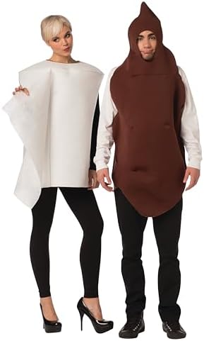 Rasta Imposta Poop and Toilet Paper 2 Piece Couples Costume Mens Womens Adult