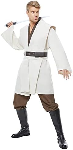 Cosplaysky Men's Tunic Cosplay Costume Halloween Robe Hooded Uniform