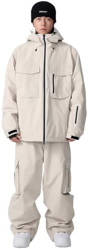 Women's Baggy Snow Snowboard Pants Loose Fit Cargo Ski Pants Bibs Insulated