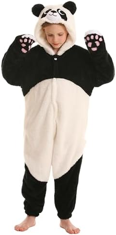 Animal Onesie Pajamas for Kids, Soft Flannel Halloween Cosplay Costume for Boys Girls