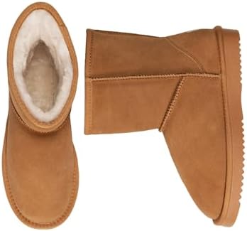 DREAM PAIRS Women's Shorty-New Mid Calf Winter Snow Boots