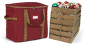 Covermates Adjustable Ornament Storage Bag, 19.25" W x 13" D x 18.5" H, Red