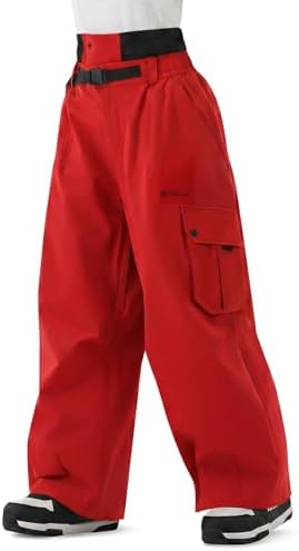 Mens Womens Snowbaord Pants 3L Baggy Snow Ski Pants