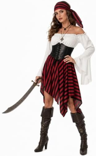 Shihanee Women Pirate Costume Outfits Renaissance Halloween