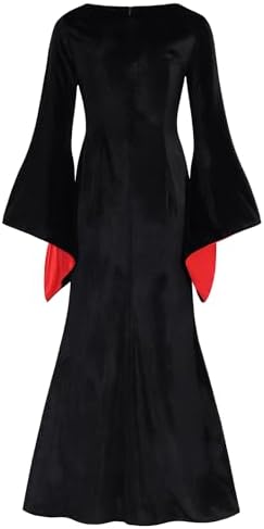Adult Halloween Costume for Women Black Gothic Dress for Role Cosplay