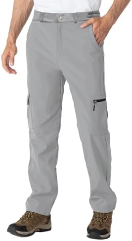 TBMPOY Men's Snow Ski Fleece Lined Hiking Pants Waterproof Winter Snowboard Warm Outdoor Insulated Pants Windproof