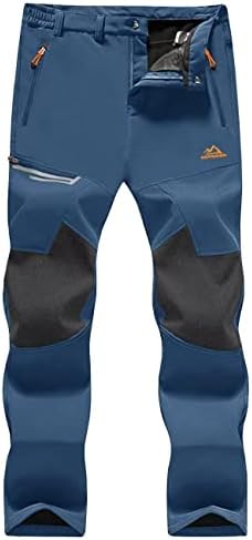MAGCOMSEN Men's Snow Ski Winter Pants Waterproof Hiking Fleece Lined Pants