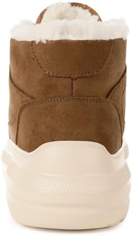 Eagsouni Womens Snow Boots Suede Leather Winter Shoes