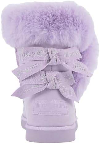 Juicy Couture Women's Slip On Winter Snow Boots Warm & Insulated Fur Lining Comfortable Fashion Booties