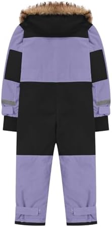 YRAETENM Snow Suit for Kids Boys Girls One Piece Snowsuit Girls and Boys Waterproof Insulated Winter Jumpsuit Coveralls
