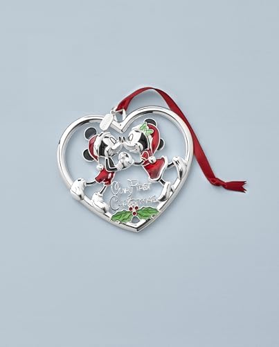 Lenox 897143 2025 Our 1st Christmas Mickey & Minnie Mouse Ornament, Christmas, Holiday Decorations