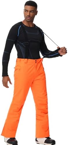 Men's Snow Ski Pants Insulated Waterproof Warm Winter Snowboard Bibs