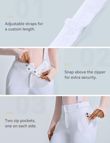 baleaf Waterproof Snow Pants Womens Insulated Ski Bibs