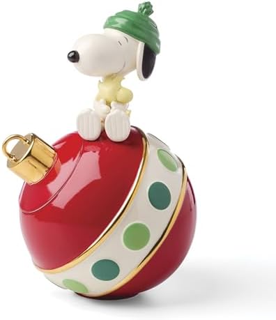 Lenox Snoopy Christmas Cookie Jar, Christmas, Kitchen, Festive Holiday Decor