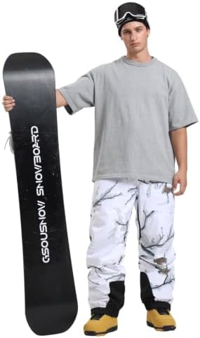 Mens Womens Baggy Snowboard Bibs Waterproof Insulated Ski Pants