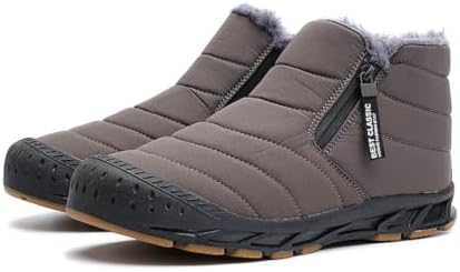 Jakcuz Women Snow Boots Water-resistant Side Zipper