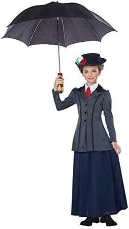 California Costumes Girl's English Nanny Costume Large Gray/Navy
