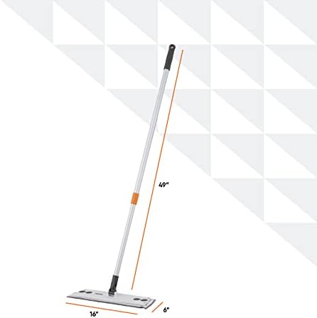 Superio Miracle Mop Microfiber Flat Mop Best for Hardwood, Laminate, Tile, Vinyl Plank Flooring, Wall, with Velcro Microfiber Mop Pad