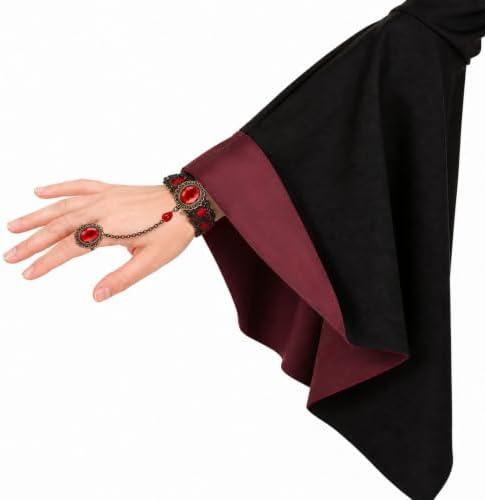 Doloowee Girls Vampire Costume 4-Piece Halloween Dress Up Outfit Ages 3-12