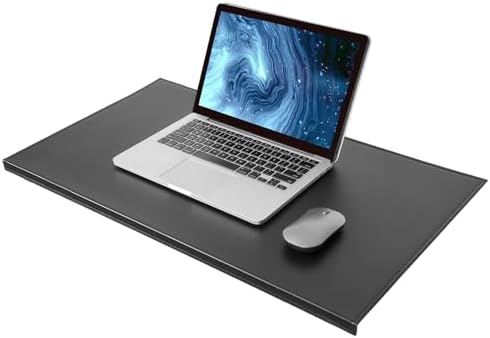 AKOZLIN 31.5"x15.8" Soft PU Leather Surface Office Desk Mouse Mat Pad with Full Grip Fixation Lip Table Blotter Edge-Locked Protector