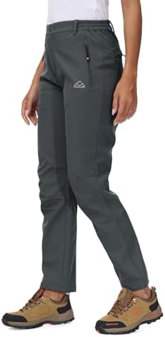 YSENTO Women's Hiking Pants Fleece Lined Winter Snow Ski Insulated Utility Work