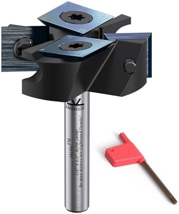 Slab Flattening Router Bit 1/4" Shank,1-1/2" Dia. 2+2 Wing,DLC Coat