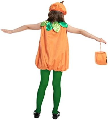 Spooktacular Creations Halloween Pumpkin Costume Kids Child Girls Pumpkin Dress with Hat, Basket for Halloween Dress Up Party