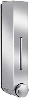Liquid Soap Dispenser Wall Mount, 1 Chamber Bathroom Shower Pump Dispenser,Press Manually Lotion Soap Dispenser Use for Shampoo, Soap, Conditioner, Shower Gel, for Bathroom Kitchen Hotel (Sliver)